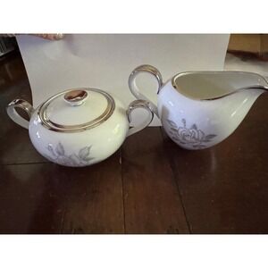 Vintage Heinrich & Co Selb‎ Bavaria Germany Creamer & Sugar Bowl Set #18600 MCM